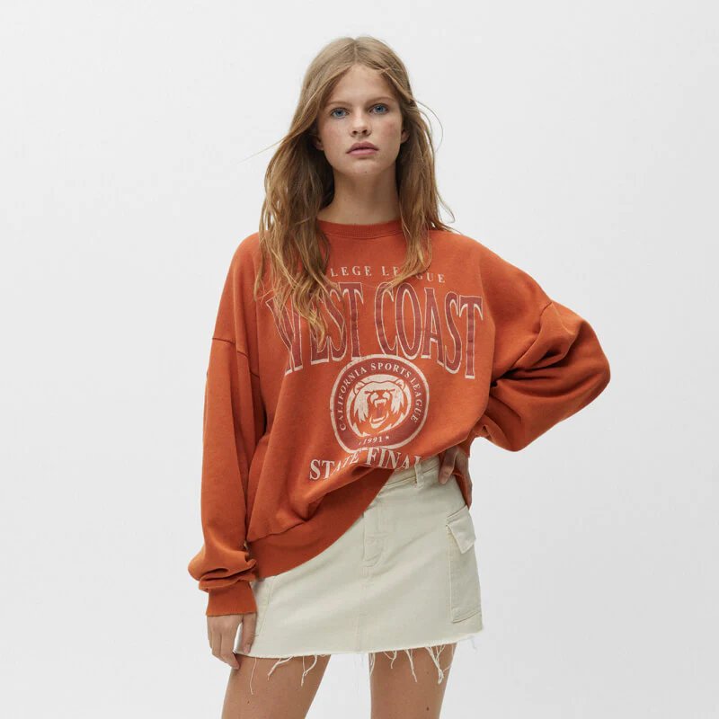 College crew neck sweatshirt