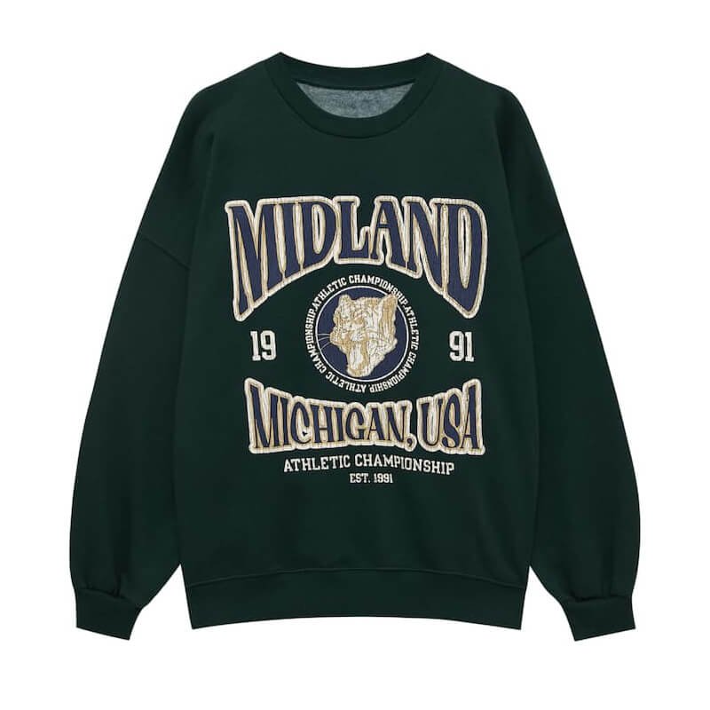 Crew neck college sweatshirt